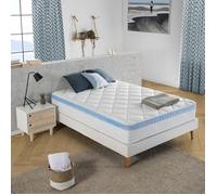 Marckonfort Matelas à mémoire de forme GEL ACTIVE 140x200 25 cm - 1 cm mousse 65 kg/m3 - Blanc
