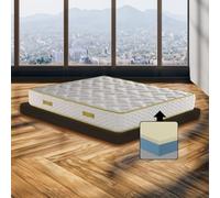Matelas à mémoire de forme King size 190 x 200 cm, matelas orthopédique semi-rigide contre les maux de dos, hauteur 20 cm, matelas à mémoire de forme qui ne chauffe pas avec rembourrage