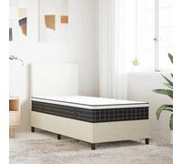 Matelas à ressorts Bonnel 70 x 200 cm, 23 cm, moyen, blanc | 100 % polyester, matelassé jacquard, couche de mousse, utilisation avec extracteur manuel