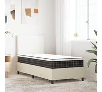 Matelas à ressorts bonnell moyen 90x200 cm | Ressorts acier sablier interconnectés, mousse multicouche, tissu respirant doux, extracteur manuel, roulé en boîte
