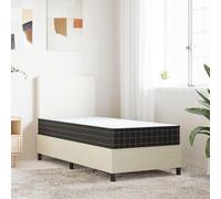 Matelas à ressorts bonnell moyen 90x200 cm | Ressorts acier sablier, mousse multicouche, housse déhoussable, fermeture éclair, lavable 40 °C, compressé roulé