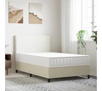 Matelas à ressorts ensachés 140 x 200 cm moyennement rigide | Tissu 100 % polyester, blanc et noir, 7 zones, compressé dans une boîte, avec extracteur, motif matelassé