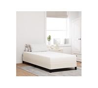 Matelas à ressorts ensachés Crème, moyen, 100x200x20 cm, en tissu