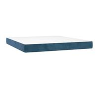 Matelas à ressorts ensachés fermeté moyenne velours bleu foncé 180 x 200 x | Soutien de dureté moyenne, mousse confortable, ressort individuel, tissu luxueux, repos réparateur