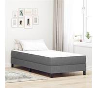 Matelas à ressorts ensachés Gris clair Médium 100x200x20 cm Tissu G