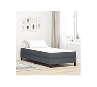 Matelas à ressorts ensachés vidaXL gris foncé Medium 90x200x20 cm en tissu