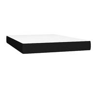 Matelas à ressorts ensachés moyen, 140 x 190 x 20 cm, noir, avec housse en tissu, respirant et durable, ergonomique pour le dos, convient comme matelas futon avec mousse froide et