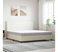 Matelas à ressorts ensachés moyen 200 x 200 cm | Tissu 100 % polyester, matelassé jacquard, couche de mousse, rembourrage, ressorts indépendants, dureté moyenne, comprimé en