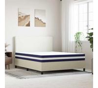 Matelas à ressorts ensachés moyennement rigide 160 x 200 cm Super King | Tissu 100 % polyester, 7 zones de repos, soutien individuel, housse lavable, compressé dans une boîte