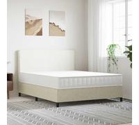 Matelas à ressorts ensachés moyennement rigide 160 x 200 cm Super King | Tissu 100 % polyester, blanc et noir, 7 zones de repos, housse lavable à 40 °C, compressé dans une boîte