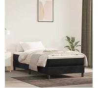 Matelas à ressorts ensachés pour enfants - vidaXL - 80x160 cm - Noir - Velours - Ressorts ensachés - Mousse confortable