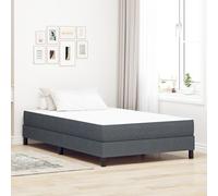 Matelas à ressorts ensachés vidaXL - Gris foncé, Moyen, 120x190x20 cm, Tissu