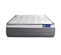 Matelas Actiflex Plus 90 x 200 cm Ressorts ensachés et mémoire de Forme - Epaisseur : 26 cm - Confort : Très Ferme - 7 Zones de Confort