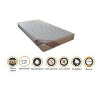 Matelas + alèse 180x200 x 19 cm très ferme - déhoussable housse lavable - 7 zones de confort - ame poli lattex 33 kg/m3 - hypoallergénique G