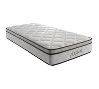 Matelas Alona a Ressorts Memoire de Forme 80 Kg-m3 - 120x190 cm Hauteur -- 25,5 cm - Accueil Moelleux - Soutien Ferme Oreiller