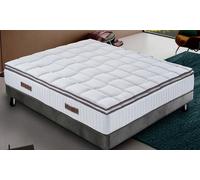 Matelas avec surmatelas en mousse à mémoire de forme orthopédique : 135 x 200 cm