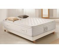 Matelas avec surmatelas en mousse à mémoire soutien anti-stress 12 zones : 160 x 200 cm