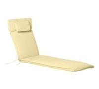 Matelas bain de soleil déhoussable - coussin de transat - matelas de chaise longue - 198 x 53 x 5 cm - tissu sable G