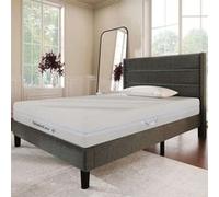 Matelas bebe 60x120 cm babysom soutien mi-ferme épaisseur 10 cm + housse de matelas Beige G