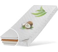 Matelas bébé 60x120 cm KOKOS avec housse matelassée à l'aloe vera, drap-housse et deux degrés de fermeté, 10 cm d'épaisseur, matelas bébé enfant