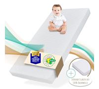 Matelas bébé 60x120cm avec drap housse et housse lavable | Matelas pour lit d'enfant | Matelas en mousse froide de haute qualité 120 x 60 cm
