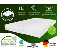 Matelas bébé 80x160 cm, matelas pour lit d'enfant, hauteur env. 10 cm, degré de fermeté H3, couleur : aloe vera, housse incluse