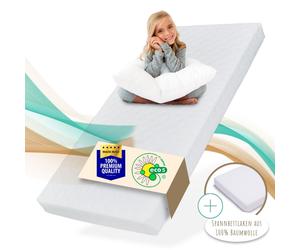 Matelas bébé 80x180cm avec drap housse et housse lavable | Matelas pour lit d'enfant | Matelas en mousse froide de haute qualité 180 x 80 cm