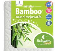 Matelas Bébé Bamboo Déhoussable Blanc 70X140