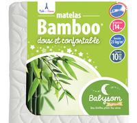 Matelas Bébé Bamboo Reversible Blanc 60X120