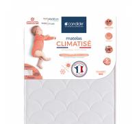 Candide Matelas bébé Climatisé face été/face hiver 60 x 120 cm Blanc