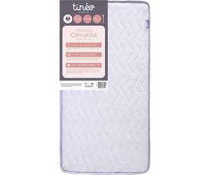 Matelas Bébé Climatisé 70 x 140 cm, Épaisseur 11 cm, Face Été/Hiver, Mousse Polyuréthane 24kg/m³, Fabriqué en France
