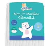 Matelas Bébé Climatisé - Face Été / Hiver Blanc 70X140