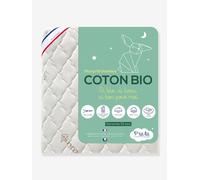 Matelas bébé déhoussable Coton bio* blanc 60X120