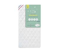 Matelas bébé déhoussable ultra-doux BAMBOO sans traitement 60x120 - Blanc - Garantie 10 ans - P'tit Lit