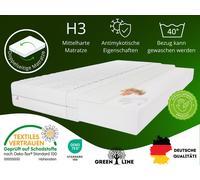 Matelas bébé en latex, 80x160 cm, hauteur du matelas env. 8 cm, degré de fermeté H3, couleur : noir, mousse très flexible, housse incluse