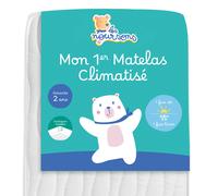 Matelas Bébé / Enfant Climatisé 70x140 cm - Réversible - 1 face Été / 1 face Hiver - OekoTex® - Fabrication Française