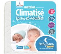 Matelas Bébé/Enfant Climatisé - 80x160 cm | Réversible : Face Été/Face Hiver | Lit Cabane | Épaisseur 10 cm