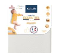 Matelas Bébé Essentiel - CANDIDE - 60x120x10cm - Déhoussable - Confort Traditionnel - Fabriqué En France