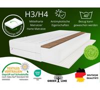 Matelas bébé latex coco, 60x120 cm, Matelas hauteur env. 10 cm, degré de fermeté H3, couleur : noir, mousse très flexible, housse incluse