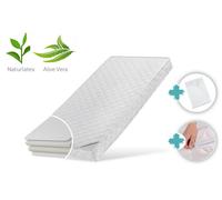 Matelas bébé LATEX ROYAL avec housse aloe vera, drap housse et deux degrés de fermeté, épaisseur 10 cm, matelas bébé 60x120 Matelas pour lit bébé