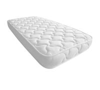 MINEA - Matelas BABY BAMBOO Bébé 60x120 cm - Mousse Haute Densité Blanc G