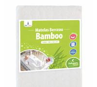 Matelas Berceau Bamboo Forme Rectangulaire Blanc 50X90