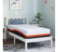 Matelas en mousse à mémoire de gel - vidaXL - 160x200 cm - Blanc et Gris - Fermeté moyenne - Régulation de température