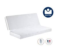 Matelas bultex banquette clic-clac 130x190 Blanc