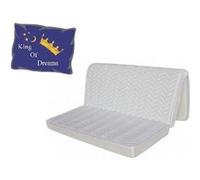 Matelas BZ 160x200 Mousse Poli Lattex Indéformable Tissu Strech très résistant - Hauteur 10 cm - Soutien Ferme + Oreiller à Mémoire de Forme valeur 89 Euros OFFERT 160x200 TECHNO10 King of Dreams G