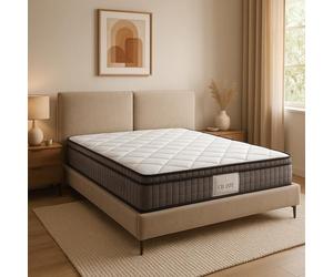 Matelas Céleste by Sampur 180x200 | Mémoire de Forme & Ressorts Ensachés | Épaisseur 28 cm | Surmatelas Amovible | Haut de Gamme