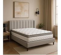 Matelas César 90x190 cm Sampur - Mousse HR Mémoire de Forme - Surmatelas Intégré - Épaisseur epaisseur 22 cm - Confort Optimal