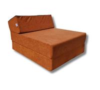 Matelas chauffeuse lit fauteuil futon pliable pliant 160x60x12 cm - NATALIA SPZOO - Marron Clair - Mousse - Ferme - 1 place