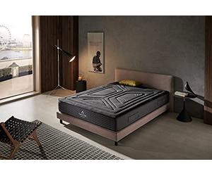 Matelas Dame Nuit 140x200 cm - Soutien Ferme - Ressorts Ensachés Deep Spring & Mémoire de Forme HR - 25cm d'Epaisseur- Zones de Confort profilée - Soutien Morphologique Évolutif - Fermeté Progressive