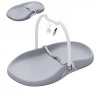 Matelas de change pour bébés - AHP-001-001 - Imperméable - Antidérapant - Facile à nettoyer - Avec harnais de sécurité - Plastique - Gris